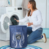 Auckland 2026 Rugby Custom Laundry Basket NZ Maori Silver Fern LT14 - Polynesian Pride