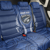 Auckland 2026 Rugby Custom Back Car Seat Cover NZ Maori Silver Fern LT14 - Polynesian Pride