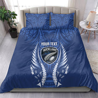 Auckland 2026 Rugby Custom Bedding Set NZ Maori Silver Fern