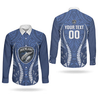 Auckland 2026 Rugby Custom Couples Matching Summer Maxi Dress and Long Sleeve Button Shirt NZ Maori Silver Fern LT14 - Polynesian Pride
