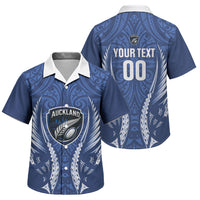 Auckland 2026 Rugby Custom Family Matching Summer Maxi Dress and Hawaiian Shirt NZ Maori Silver Fern LT14 Son's Shirt Blue - Polynesian Pride