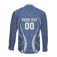 Auckland 2026 Rugby Custom Long Sleeve Button Shirt NZ Maori Silver Fern LT14 - Polynesian Pride