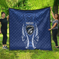 Auckland 2026 Rugby Custom Quilt NZ Maori Silver Fern LT14 - Polynesian Pride