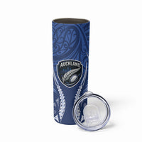 Auckland 2026 Rugby Custom Skinny Tumbler NZ Maori Silver Fern