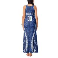 Auckland 2026 Rugby Custom Tank Maxi Dress NZ Maori Silver Fern LT14 - Polynesian Pride