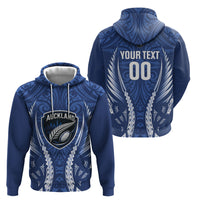 Auckland 2026 Rugby Custom Zip Hoodie NZ Maori Silver Fern