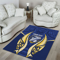 Bay of Plenty 2026 Rugby Custom Area Rug NZ Maori Silver Fern LT14 - Polynesian Pride