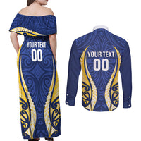 Bay of Plenty 2026 Rugby Custom Couples Matching Off Shoulder Maxi Dress and Long Sleeve Button Shirt NZ Maori Silver Fern