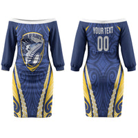 Bay of Plenty 2026 Rugby Custom Couples Matching Off The Shoulder Long Sleeve Dress and Hawaiian Shirt NZ Maori Silver Fern LT14