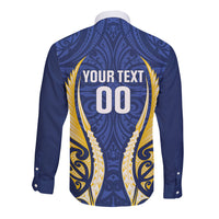 Bay of Plenty 2026 Rugby Custom Long Sleeve Button Shirt NZ Maori Silver Fern LT14 - Polynesian Pride