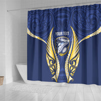 Bay of Plenty 2026 Rugby Custom Shower Curtain NZ Maori Silver Fern