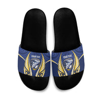 Bay of Plenty 2026 Rugby Custom Slide Sandals NZ Maori Silver Fern LT14 Blue - Polynesian Pride