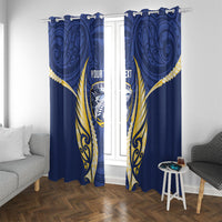 Bay of Plenty 2026 Rugby Custom Window Curtain NZ Maori Silver Fern LT14 With Grommets Blue - Polynesian Pride