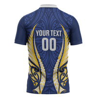 Bay of Plenty 2026 Rugby Custom Zipper Polo Shirt NZ Maori Silver Fern LT14 - Polynesian Pride
