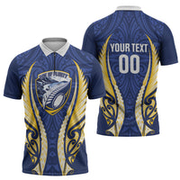 Bay of Plenty 2026 Rugby Custom Zipper Polo Shirt NZ Maori Silver Fern LT14 - Polynesian Pride