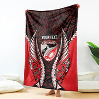 Canterbury 2026 Rugby Custom Blanket NZ Maori Silver Fern