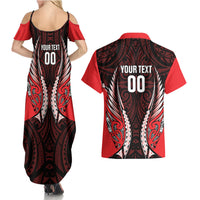 Canterbury 2026 Rugby Custom Couples Matching Summer Maxi Dress and Hawaiian Shirt NZ Maori Silver Fern