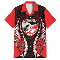 Canterbury 2026 Rugby Custom Hawaiian Shirt NZ Maori Silver Fern
