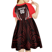 Canterbury 2026 Rugby Custom Kid Short Sleeve Dress NZ Maori Silver Fern LT14 - Polynesian Pride
