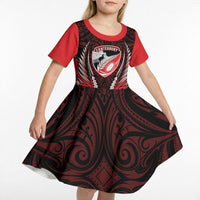Canterbury 2026 Rugby Custom Kid Short Sleeve Dress NZ Maori Silver Fern LT14 - Polynesian Pride