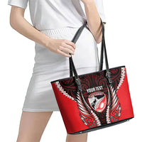 Canterbury 2026 Rugby Custom Leather Tote Bag NZ Maori Silver Fern LT14 - Polynesian Pride
