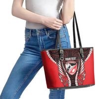 Canterbury 2026 Rugby Custom Leather Tote Bag NZ Maori Silver Fern LT14 - Polynesian Pride