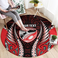 Canterbury 2026 Rugby Custom Round Carpet NZ Maori Silver Fern LT14 - Polynesian Pride