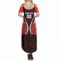 Canterbury 2026 Rugby Custom Summer Maxi Dress NZ Maori Silver Fern LT14 - Polynesian Pride
