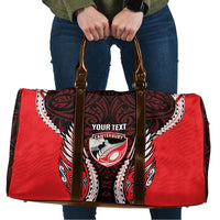 Canterbury 2026 Rugby Custom Travel Bag NZ Maori Silver Fern LT14 Red - Polynesian Pride