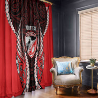Canterbury 2026 Rugby Custom Window Curtain NZ Maori Silver Fern LT14 - Polynesian Pride