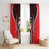 Canterbury 2026 Rugby Custom Window Curtain NZ Maori Silver Fern LT14 - Polynesian Pride