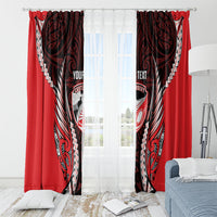 Canterbury 2026 Rugby Custom Window Curtain NZ Maori Silver Fern LT14 - Polynesian Pride