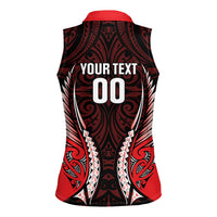 Canterbury 2026 Rugby Custom Women Sleeveless Polo Shirt NZ Maori Silver Fern