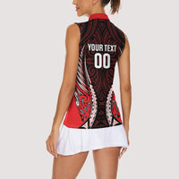 Canterbury 2026 Rugby Custom Women Sleeveless Polo Shirt NZ Maori Silver Fern