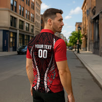 Canterbury 2026 Rugby Custom Zipper Polo Shirt NZ Maori Silver Fern LT14 - Polynesian Pride