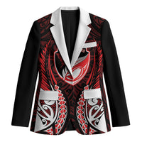 Counties Manukau 2026 Rugby Custom Blazer NZ Maori Silver Fern LT14 Unisex Red - Polynesian Pride