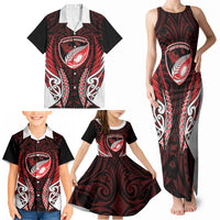 Counties Manukau 2026 Rugby Custom Family Matching Tank Maxi Dress and Hawaiian Shirt NZ Maori Silver Fern LT14 - Polynesian Pride