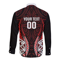Counties Manukau 2026 Rugby Custom Long Sleeve Button Shirt NZ Maori Silver Fern LT14 - Polynesian Pride