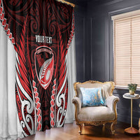 Counties Manukau 2026 Rugby Custom Window Curtain NZ Maori Silver Fern LT14 - Polynesian Pride