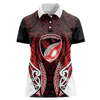 Counties Manukau 2026 Rugby Custom Women Polo Shirt NZ Maori Silver Fern