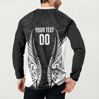 Hawke's Bay 2026 Rugby Custom Button Sweatshirt NZ Maori Silver Fern