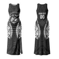 Hawke's Bay 2026 Rugby Custom Family Matching Tank Maxi Dress and Hawaiian Shirt NZ Maori Silver Fern LT14 Mom's Dress Black - Polynesian Pride