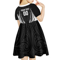 Hawke's Bay 2026 Rugby Custom Kid Short Sleeve Dress NZ Maori Silver Fern