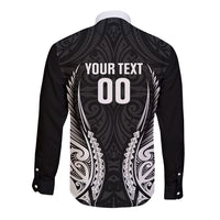 Hawke's Bay 2026 Rugby Custom Long Sleeve Button Shirt NZ Maori Silver Fern LT14 - Polynesian Pride