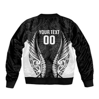 Hawke's Bay 2026 Rugby Custom Sleeve Zip Bomber Jacket NZ Maori Silver Fern LT14 - Polynesian Pride