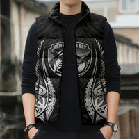 Hawke's Bay 2026 Rugby Custom Sleeveless Puffer Jacket NZ Maori Silver Fern LT14 - Polynesian Pride