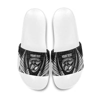 Hawke's Bay 2026 Rugby Custom Slide Sandals NZ Maori Silver Fern