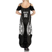 Hawke's Bay 2026 Rugby Custom Summer Maxi Dress NZ Maori Silver Fern LT14 - Polynesian Pride