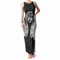 Hawke's Bay 2026 Rugby Custom Tank Maxi Dress NZ Maori Silver Fern LT14 Women Black - Polynesian Pride