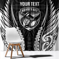 Hawke's Bay 2026 Rugby Custom Window Curtain NZ Maori Silver Fern